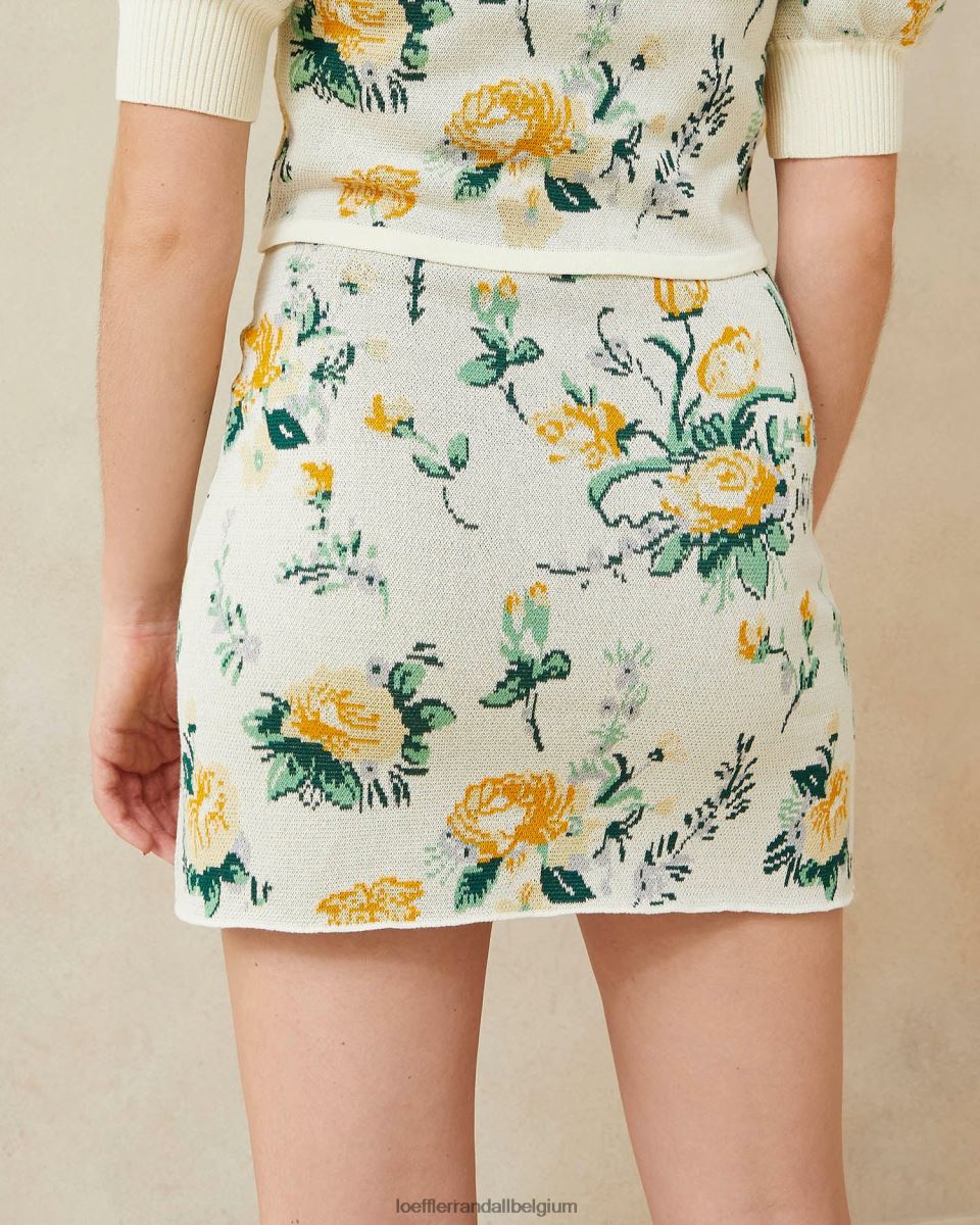 vêtements Loeffler Randall mini-jupe en jacquard Connie nouvelle florale femmes 04V42L245