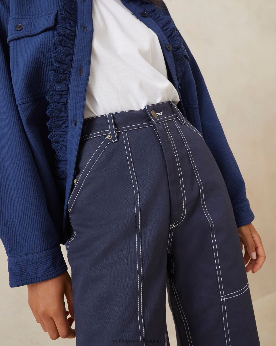 vêtements Loeffler Randall pantalon de charpentier roy marine femmes 04V42L221