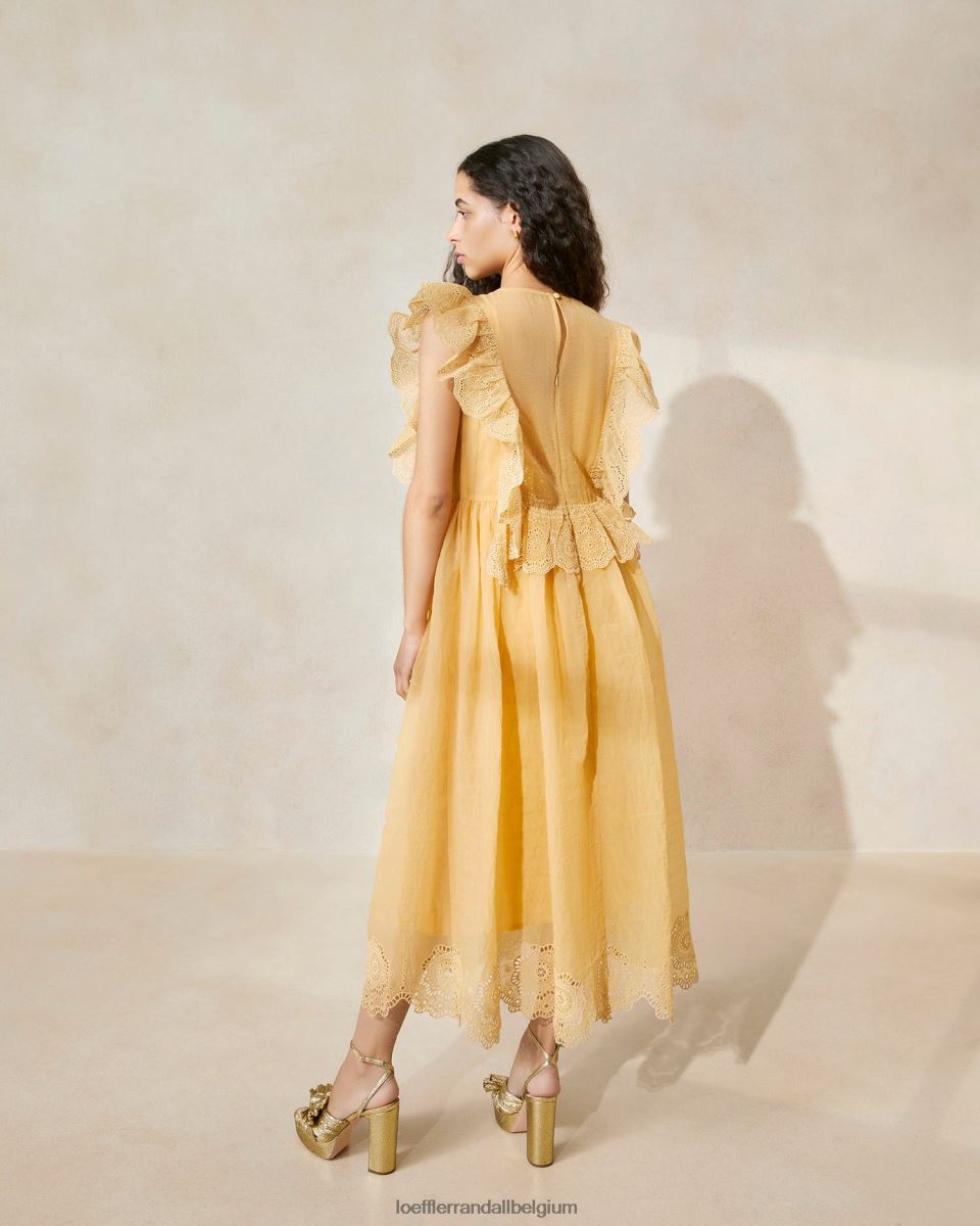 vêtements Loeffler Randall robe festonnée à broderies Naomi dune femmes 04V42L192