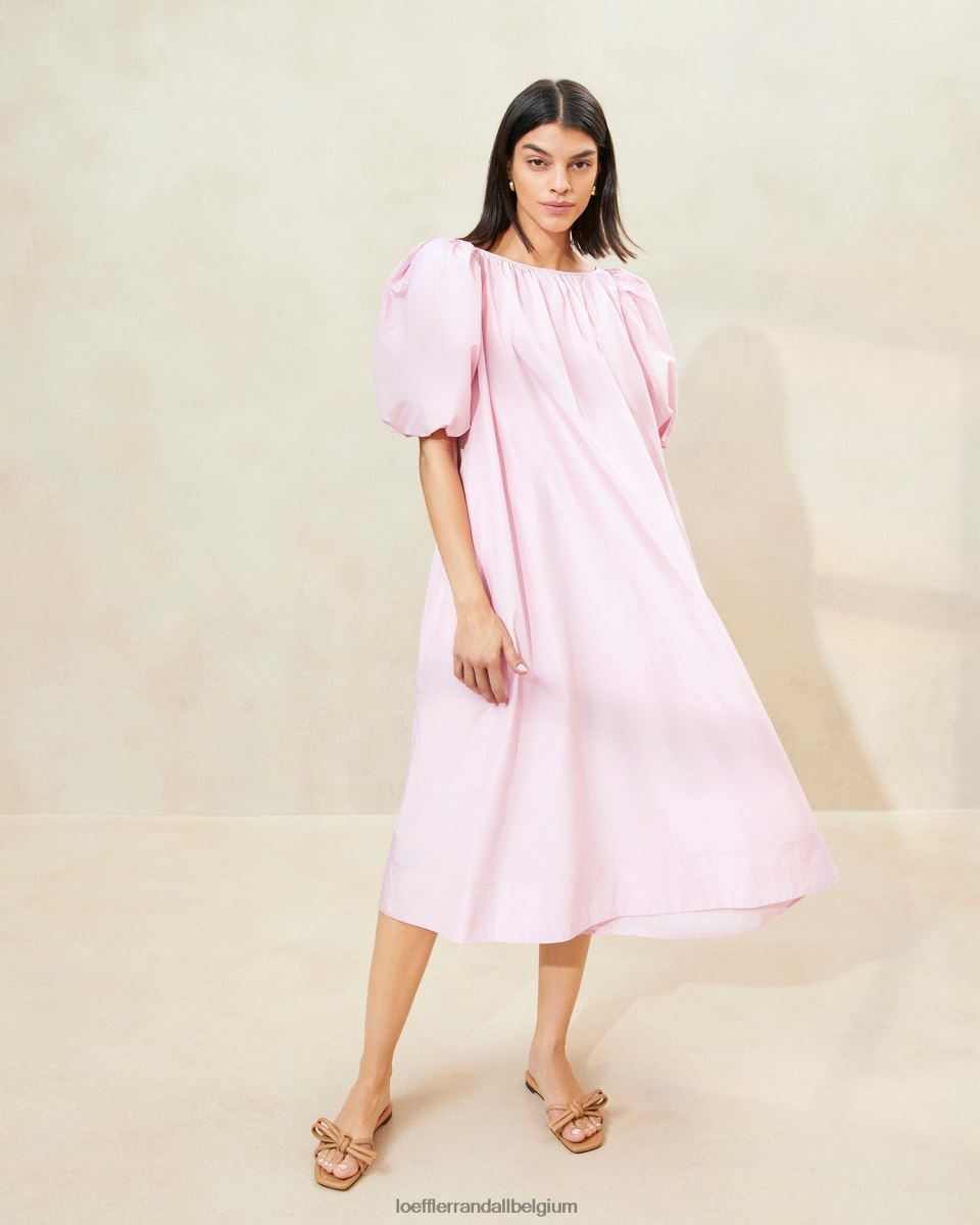 vêtements Loeffler Randall robe oversize rose à manches bouffantes mimi rose tendre femmes 04V42L183