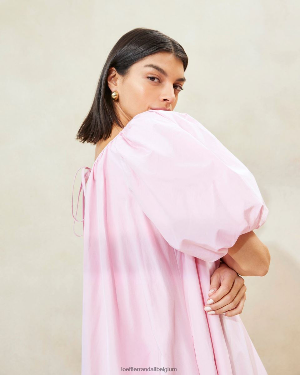 vêtements Loeffler Randall robe oversize rose à manches bouffantes mimi rose tendre femmes 04V42L183