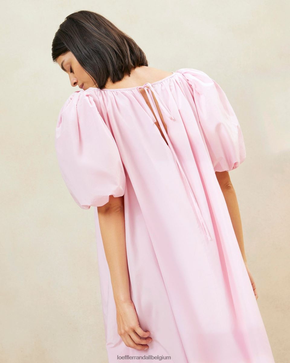 vêtements Loeffler Randall robe oversize rose à manches bouffantes mimi rose tendre femmes 04V42L183